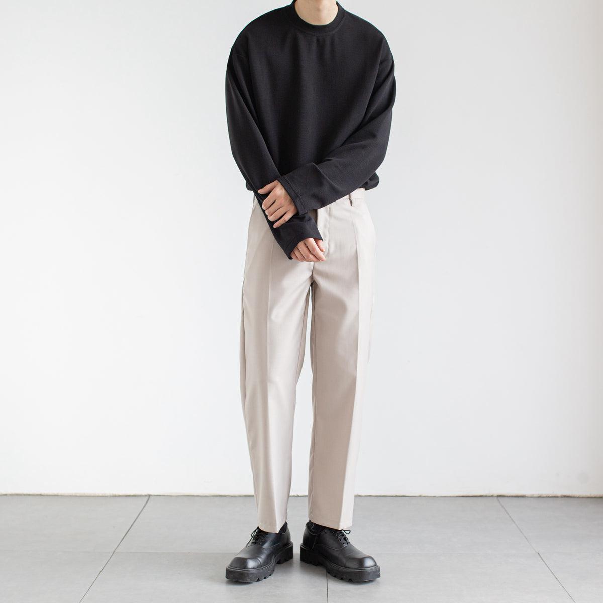 Zhou Solid Basic O-Neck Long Sleeve T-Shirt-korean-fashion-T-Shirt-Zhou's Closet-OH Garments