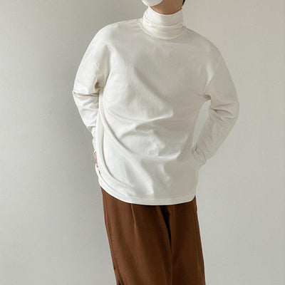 Zhou Split Hem Roll Mockneck-korean-fashion-Turtleneck-Zhou's Closet-OH Garments