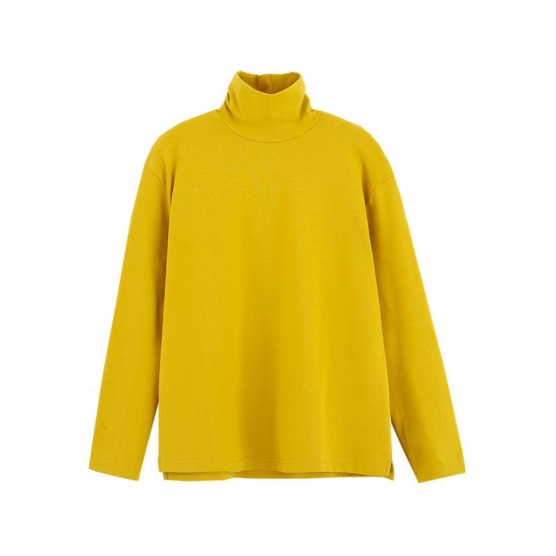 Zhou Split Hem Roll Mockneck-korean-fashion-Turtleneck-Zhou's Closet-OH Garments