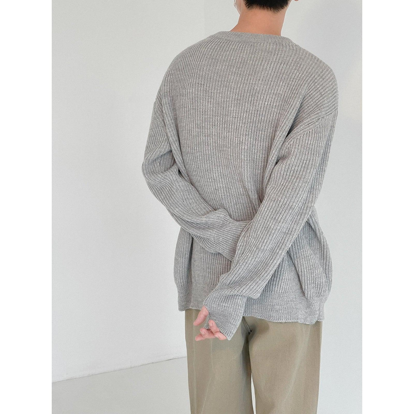 Zhou Vertical Ribbed Sweater-korean-fashion-Sweater-Zhou's Closet-OH Garments