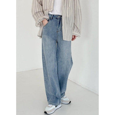 Zhou Wide Cut Washed Jeans-korean-fashion-Jeans-Zhou's Closet-OH Garments